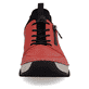 
Erdbeerrote Rieker Damen Slipper 45951-33 mit einer schockabsorbierenden Sohle. Schuh von vorne.