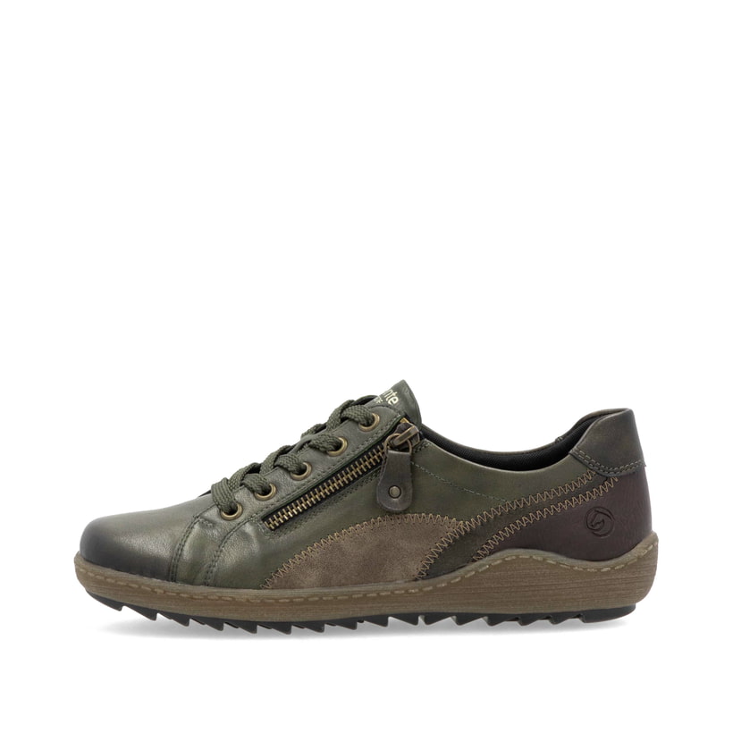 remonte Damen Schnürschuhe waldgrün-braun