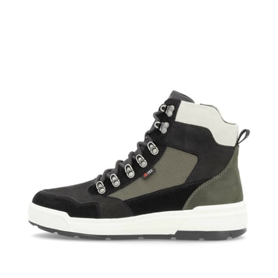 Rieker Herren Schnürstiefel graphitschwarz-khaki