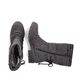 
Graue Rieker Damen Kurzstiefel Z4783-45 mit Reißverschluss sowie einer Profilsohle. Schuhpaar von oben.