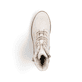 
Cremebeige Rieker Damen Schnürstiefel X5719-60 mit Schnürung und Reißverschluss. Schuh von oben