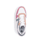 Weiße Rieker Damen Sneaker Low M7814-90 mit leichter und griffiger Plateausohle. Schuh von oben.