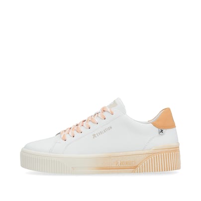 Rieker Damen Sneaker Low crystal-white apricot