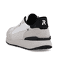 Weiße Rieker Herren Sneaker Low 07606-40 mit flexibler und super leichter Sohle. Schuh von hinten.