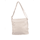 remonte Damen Handtasche Q0705-62 in Beige-Metallic aus Kunstleder mit Reißverschluss. Handtasche Rückseite.