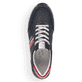 
Marineblaue remonte Damen Sneaker D1305-15 mit Schnürung sowie einer Plateausohle. Schuh von oben
