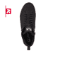 Schwarze Rieker EVOLUTION Herren Sneaker 07100-00 mit Schnürung und Reißverschluss. Schuh von oben.