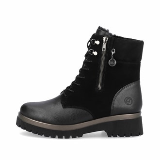 remonte Damen Biker Boots nachtschwarz