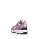 Rosane waschbare Rieker Damen Sneaker Low 40103-30 mit einer flexiblen Sohle. Schuh von hinten.