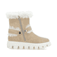 Beige Rieker Damen Kurzstiefel W2073-62 mit ultraleichter und flexibler Sohle. Schuh Innenseite.