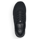 Schwarze Rieker Damen Slipper 40405-00 mit super leichter und flexibler Sohle. Schuh von oben.