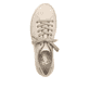 Hellbeige Rieker Damen Sneaker Low L9800-80 mit einer Schnürung. Schuh von oben.
