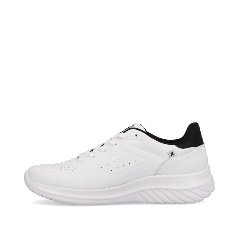 Weiße Rieker Herren Sneaker Low U0501-80 mit flexibler und ultra leichter Sohle. Schuh Außenseite.