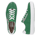 Grüne Rieker Damen Sneaker Low L59L1-52 mit einem Reißverschluss. Schuh von oben, liegend.