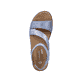 
Pastellblaue remonte Damen Riemchensandalen D0Q53-10 mit einer flexiblen Plateausohle. Schuh von oben