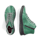 
Smaragdgrüne Rieker Damen Schnürschuhe 71510-52 mit Schnürung und Reißverschluss. Schuhpaar von oben.