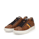 Braune Rieker Herren Sneaker Low U0705-24 mit TR-Sohle mit weichem EVA-Inlet. Schuhpaar seitlich schräg.