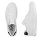Weiße Rieker Herren Sneaker Low B9906-80 mit einer leichten und dämpfenden Sohle. Schuh von oben, liegend.