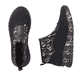 Schwarze Rieker Damen Sneaker High M4953-00 mit dämpfender und leichter Sohle. Schuh von oben, liegend.