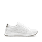 Weiße Rieker Damen Sneaker Low N1403-80 mit Reißverschluss sowie Extraweite H. Schuh Innenseite.