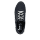 Blaue Rieker Damen Sneaker Low N1411-14 mit Reißverschluss sowie geprägtem Logo. Schuh von oben.