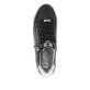 Schwarze Rieker Damen Sneaker Low W0505-00 mit einer dämpfenden Sohle. Schuh von oben.