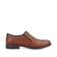 Nougatbraune Rieker Herren Slipper 10351-24 mit Reißverschluss sowie einer Profilsohle. Schuh Innenseite
