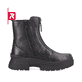 Schwarze Rieker EVOLUTION Damen Stiefel W0375-00 mit einer leichten Plateausohle. Schuh Innenseite.