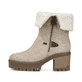 
Graubeige Rieker Damen Kurzstiefel Y8582-60 mit einer Profilsohle mit Blockabsatz. Schuh Außenseite