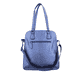 remonte Damen Handtasche Q0623-14 in Königsblau aus Kunstleder mit Reißverschluss. Handtasche Rückseite.