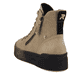 Braune Rieker Damen Sneaker High W0761-20 mit einer abriebfesten Plateausohle. Schuh von hinten.