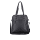 remonte Damen Handtasche Q0623-01 in Glanzschwarz aus Kunstleder mit Reißverschluss. Handtasche Rückseite.