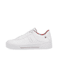 Weiße Rieker Damen Sneaker Low W0702-80 mit einer abriebfesten Plateausohle. Schuh Außenseite.