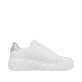 Weiße Rieker Damen Sneaker Low W0501-80 mit dämpfender und ultra leichter Sohle. Schuh Innenseite.