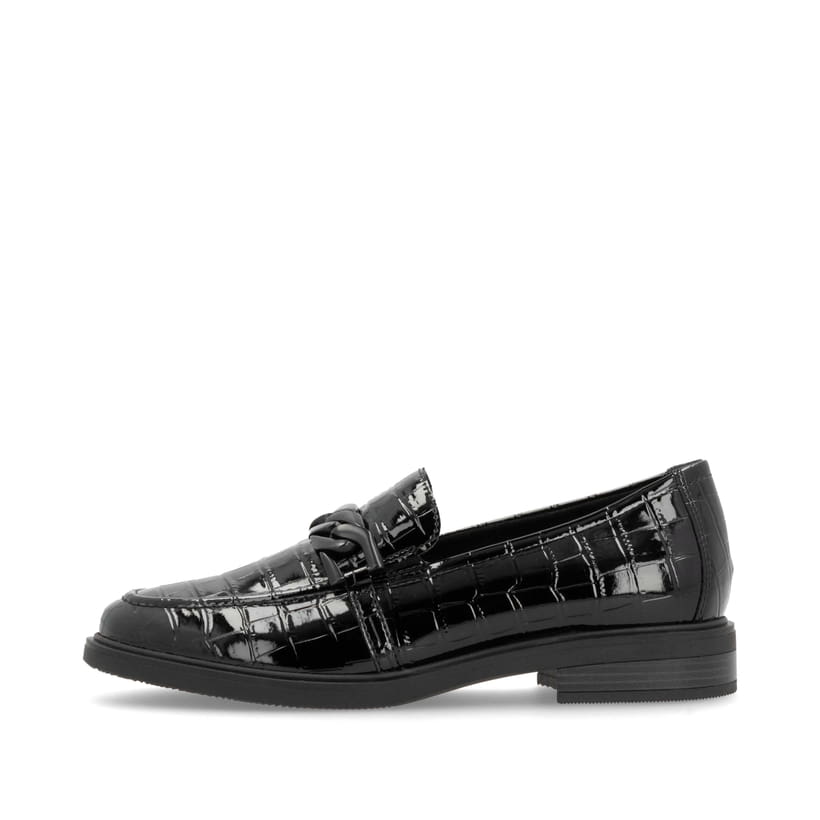 remonte Damen Loafers glanzschwarz