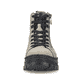 
Graugrüne Rieker Damen Schnürstiefel Z1805-52 mit einer robusten Profilsohle. Schuh von vorne.