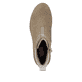 
Nougatbraune Rieker Damen Kurzstiefel X5754-24 mit einer Profilsohle mit Blockabsatz. Schuh von oben