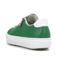 Grüne Rieker Damen Sneaker Low L59L1-52 mit einem Reißverschluss. Schuh von hinten.