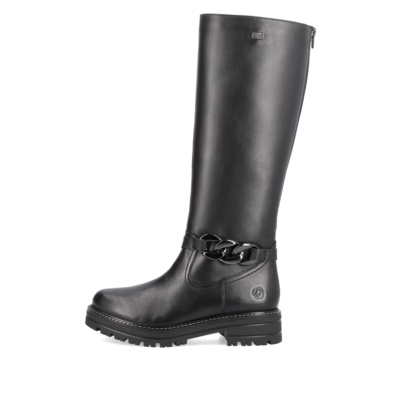 remonte Damen Hochschaftstiefel tiefschwarz