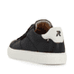 Schwarze Rieker Herren Sneaker Low U0704-00 mit TR-Sohle mit leichtem EVA-Inlet. Schuh von hinten.