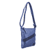 remonte Damen Handtasche Q0625-14 in Enzianblau aus Kunstleder mit Reißverschluss. Handtasche linksseitig.
