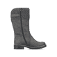 Graue Rieker Damen Hochschaftstiefel Y9190-45 mit wasserabweisender TEX-Membran. Schuh Innenseite.