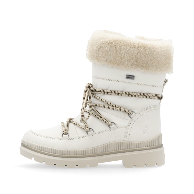 remonte Damen Schnürstiefel schneeweiß