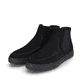 Schwarze Rieker Herren Chelsea Boots U0761-00 mit TR-Sohle mit weichem EVA-Inlet. Schuhpaar seitlich schräg.