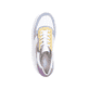 Weiße Rieker Damen Sneaker Low M5520-91 mit einer strapazierfähigen Sohle. Schuh von oben.