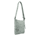 remonte Damen Handtasche Q0619-52 in Grüngrau aus Kunstleder mit Reißverschluss. Handtasche linksseitig.