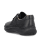 Schwarze Rieker Herren Schnürschuhe 03002-00 mit einem Reißverschluss. Schuh von hinten.