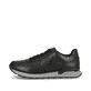 Schwarze Rieker Herren Sneaker Low U0304-00 mit leichter und griffiger Sohle. Schuh Außenseite.