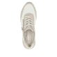 Beige remonte Damen Sneaker D0T00-60 mit einem Reißverschluss sowie Extraweite H. Schuh von oben.