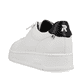 Weiße Rieker Herren Sneaker Low U0400-80 mit einer abriebfesten Sohle. Schuh von hinten.